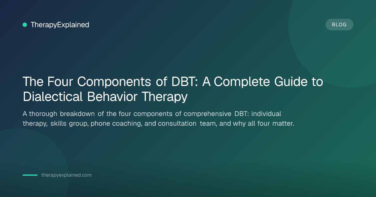The 4 Components of DBT: A Complete Guide | TherapyExplained