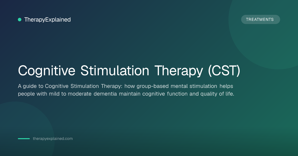 Cognitive Stimulation Therapy (CST) Guide | TherapyExplained